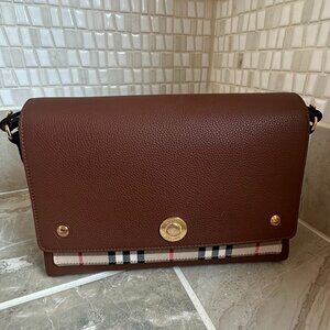 Burberry Medium Note Nova Check Crossbody Bag – Unused, Paris Purchase
